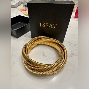 Gold trio wrap bracelet